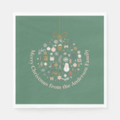 Elegant kerstfeest feestelijke vakantie minimalist servet (Voorkant)