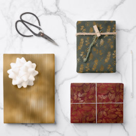 Elegant kerstfeest Gold Glitter Sparkle Inpakpapier Vel