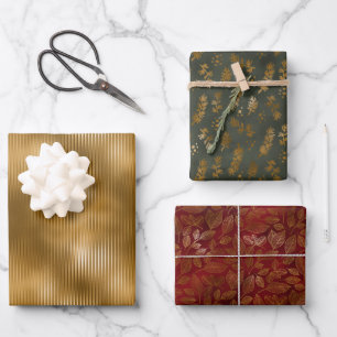 Elegant kerstfeest Gold Glitter Sparkle Inpakpapier Vel