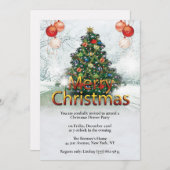 Elegant kerstfeest kaart (Voorkant / Achterkant)