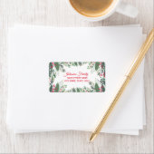 elegant kerstfeest met rode bessen etiket (Insitu)