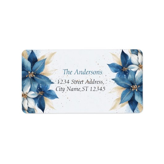 Elegant kerstfeest modern etiket (Voorkant)