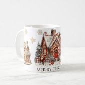 Elegant kerstfeest modern koffiemok (Voorkant links)
