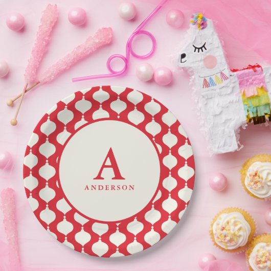 Elegant kerstfeest papieren bordje (Feest)