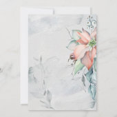 Elegant kerstfeest Poinsettia Kaart (Achterkant)