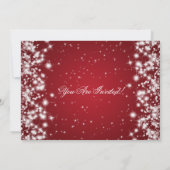Elegant kerstfeest Sparkle Red Kaart (Achterkant)