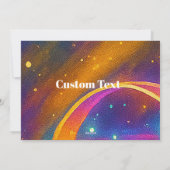 Elegant kerstfeest uitnodiging - Holografisch! (Achterkant)