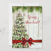 Elegant kerstfeestdag Open House Kaart (Achterkant)