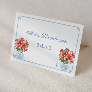 Elegant kerstFeestdagen Buffet Lunch Place Card Kaart