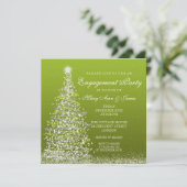 Elegant kerstfeestfeest Groen Kaart (Staand voorkant)