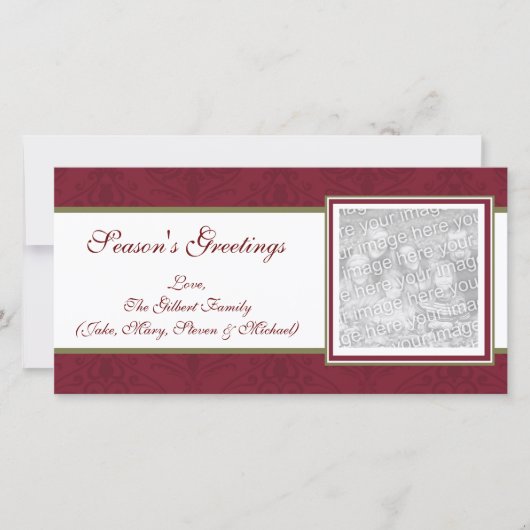 Elegant kerstfotokaarten feestdagenkaart (Voorkant)