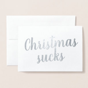 Elegant kerstgeenden folie kaarten