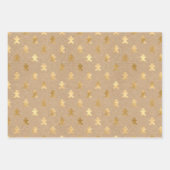 Elegant kerstGold Kraft   Inpakpapier Vel (Voorkant 3)