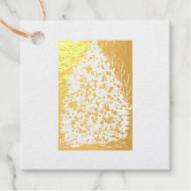 Elegant kerstgouden boomkaart met Folie