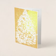 Elegant kerstgouden boomkaart met Folie