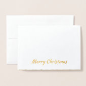 Elegant kerstgouden glitteraar folie kaarten (Voorkant met envelop)