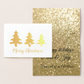 Elegant kerstgouden glitteraar folie kaarten (Display)