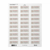 Elegant kerstgroen rood monogram, geschreeuw etiket (Full Sheet)