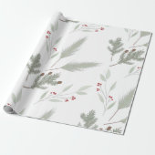 Elegant kerstgroen verpakkingspapier cadeaupapier (Uitgerold)