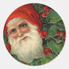 Elegant  kerstKaarten Ronde Sticker