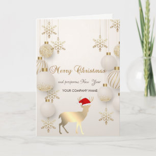 Elegant, kerstman, Balls Holiday Card Feestdagen Kaart