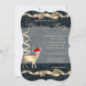 Elegant Kerstman Deer Santa Hat, kerstfeest Kaart (Voorkant)