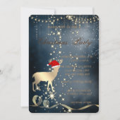 Elegant Kerstman Deer Santa Hat, kerstfeest Kaart (Voorkant)