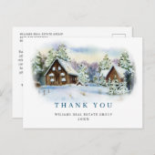 Elegant Kerstmis Corporate Hartelijk dank Briefkaart (Voorkant / Achterkant)