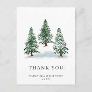 Elegant Kerstmis Corporate Hartelijk dank Briefkaart