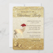 Elegant Kerstmis Deer, Glittery, Kerstfeest Kaart (Voorkant)