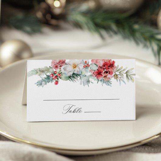 Elegant Kerstmis Floral Winter Wedding