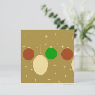 Elegant Kerstmis Goud en Vergulding Gevouwen Kaart