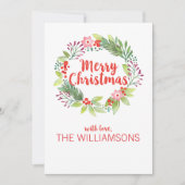 Elegant Kerstmis met foto-holiday-kaart Feestdagenkaart (Voorkant)