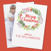 Elegant Kerstmis met foto-holiday-kaart Feestdagenkaart