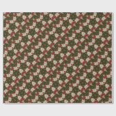 Elegant Kerstmis met rode groene kaleidoscopie Cadeaupapier (Vlak)