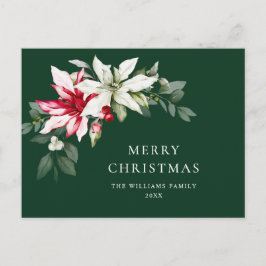 Elegant Kerstmis Poinsettia Holiday Greeting Briefkaart