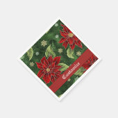 Elegant Kerstmis Poinsettia Napkins Servetten (Hoek)