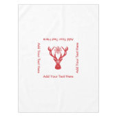 Elegant Kerstmis Rood en Witte Der Tafelkleed (Voorkant)