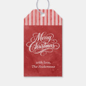 Elegant Kerstmis-script Cadeaulabel (Voorkant)