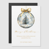 Elegant Kerstmis Script Gouden Ornament (Voorkant / Achterkant)