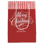 Elegant Kerstmis-script Medium Cadeauzakje (Achterkant)