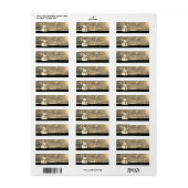 Elegant Kerstmis, Snowman, Faux Gold Etiket (Full Sheet)