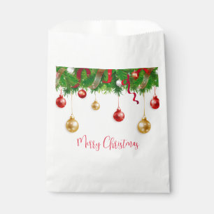 Elegant Kerstmis Wreater Boarder met Ornamenten Bedankzakje