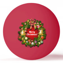 Elegant Kerstmis Wreath Ping Pong Ball