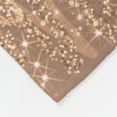 Elegant kerstmousserende bomen koper  fleece deken (Hoek)