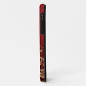 Elegant kerstmousserende bomen rood Case-Mate iPhone case (Achterkant/links)