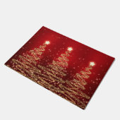 Elegant kerstmousserende bomen rood deurmat (Schuin)