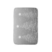 Elegant kerstmousserende bomen Silver Badmat (Voorkant Verticaal)