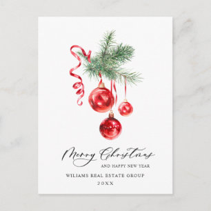 Elegant kerstornament Corporate Greeting Briefkaart