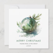 Elegant kerstornament Corporate Greeting Feestdagenkaart (Voorkant)